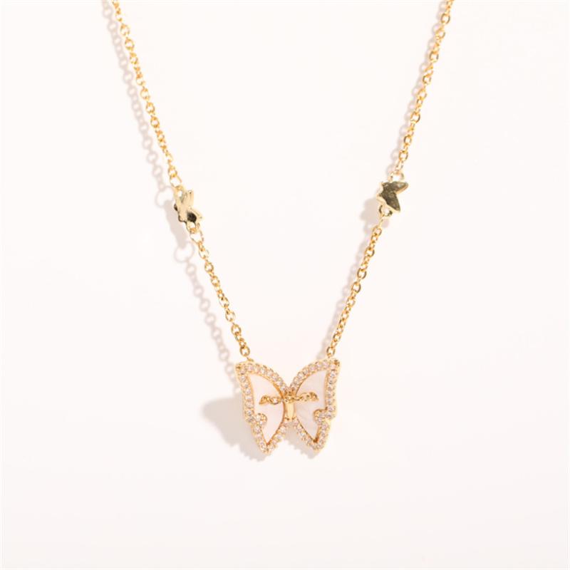 Chokers Micro Inlaid Zircon Butterfly Fritillaria Necklace Collarbone Chain Simple And Versatile Temperament Pendant
Chokers Micro Inlaid Zircon Butterfly Fritillaria Necklace Collarbone Chain Simple And Versatile Temperament Pendant
