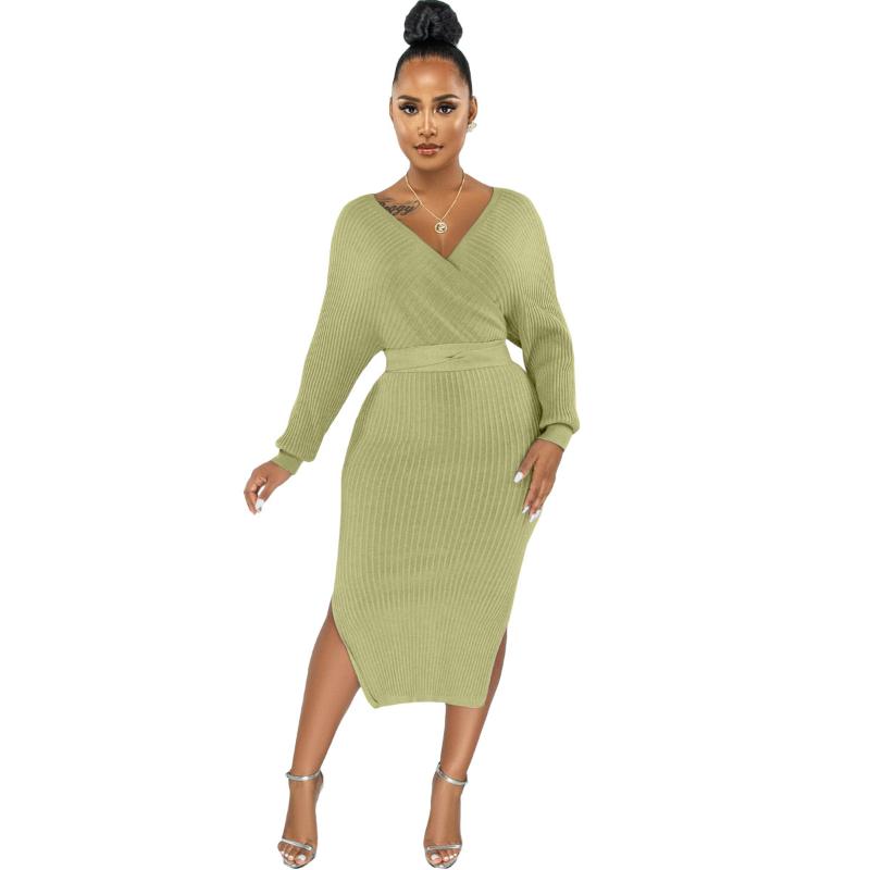 Casual Dresses Long Sleeve Bodycon Dress Solid Girls Office Lady V-neck Irregular Slit Autumn Winter Female Clothing Vestidos, Black;gray
Casual Dresses Long Sleeve Bodycon Dress Solid Girls Office Lady V-neck Irregular Slit Autumn Winter Female Clothing Vestidos, Black;gray