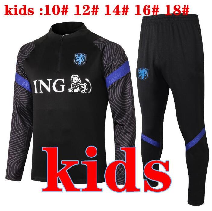 kids 20 21 Holland soccer tracksuit 2021 Netherlands national team maillot de football training suit survetement chandal kit, Black
kids 20 21 Holland soccer tracksuit 2021 Netherlands national team maillot de football training suit survetement chandal kit, Black
