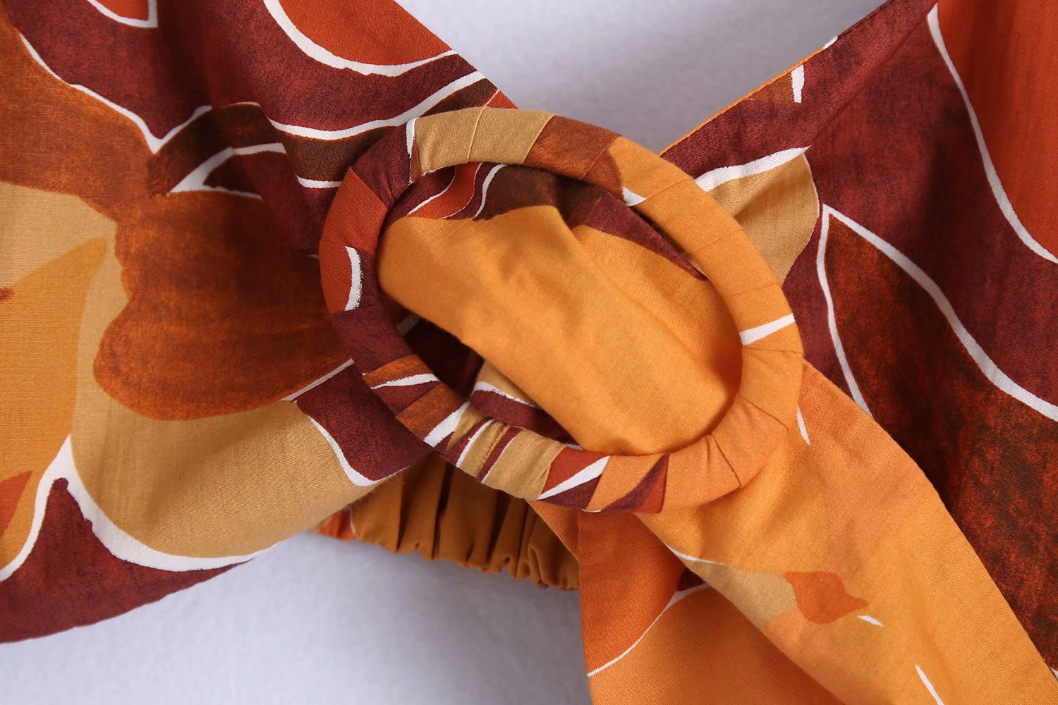 Summer Puff Sleeve Open Back All-match Printed Short Women's Tops Harajuku Sexy Chic Female Shirt 210507