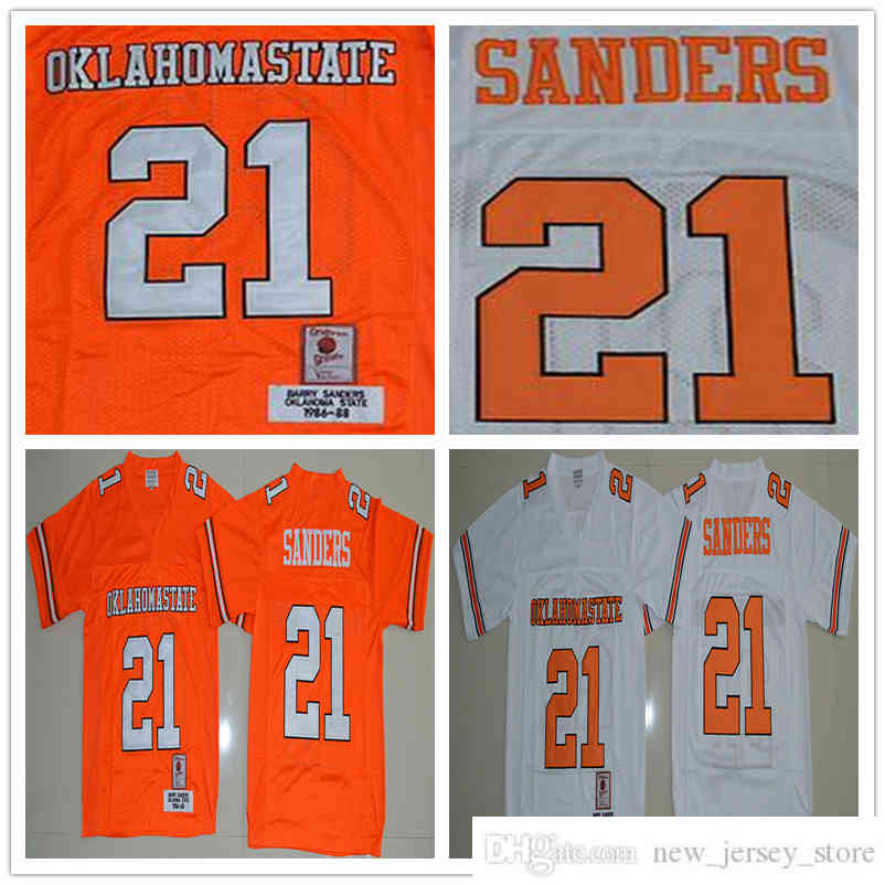 NCAA Wholesale Oklahoma State College 21 Barry Sanders Football Jerseys Home Orange Away White Breathable Sewing Shirt, Black
NCAA Wholesale Oklahoma State College 21 Barry Sanders Football Jerseys Home Orange Away White Breathable Sewing Shirt, Black