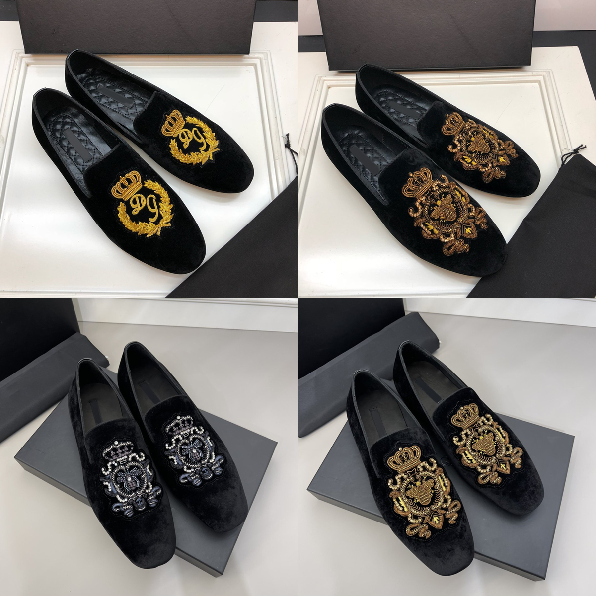 2021 SS designer men's shoes fashion velvet one-step luxury and comfortable casual brand shoelace shoe box
