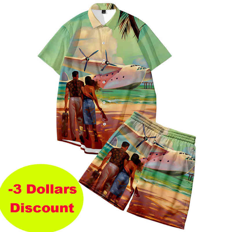 Summer Men's Sets Short-Sleeved Shirts Large Size Paintings Digital Printed Shirts Shorts Casual Beach Shirts Plus Size Suit Men G0918, La02192
Summer Men's Sets Short-Sleeved Shirts Large Size Paintings Digital Printed Shirts Shorts Casual Beach Shirts Plus Size Suit Men G0918, La02192