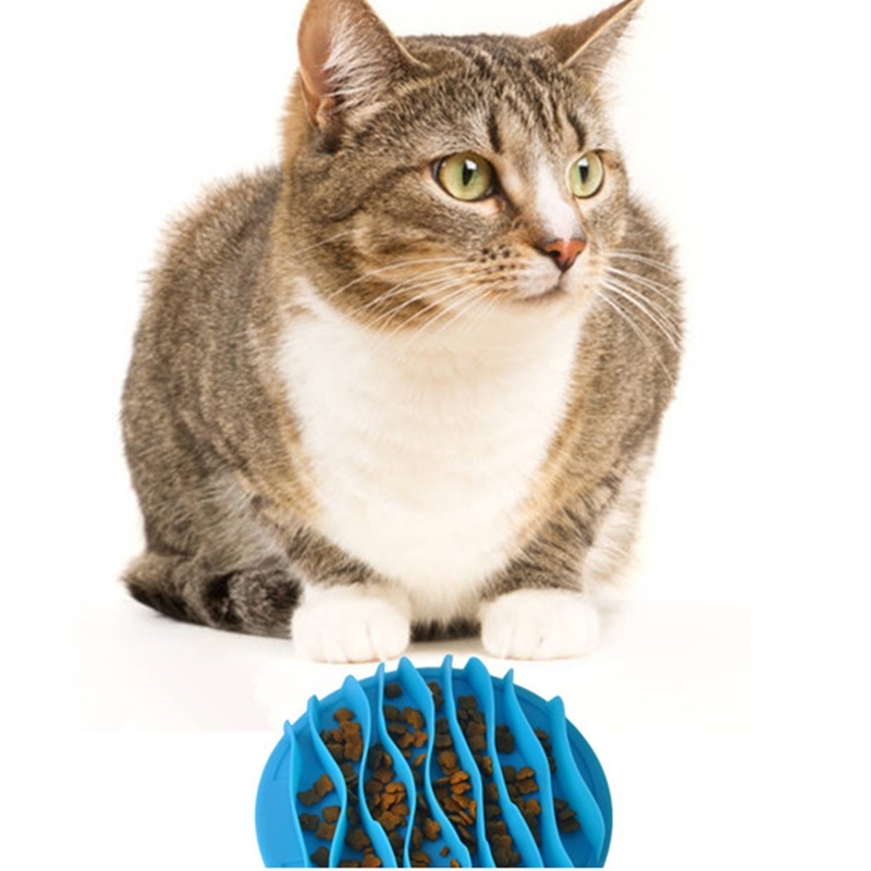 Silicone Dog Slow Feeder Mat Cat Funny Feeding Lick Mat Pet Treat Dispenser Pad For Bath Distraction Easy Grooming Wave Bowl