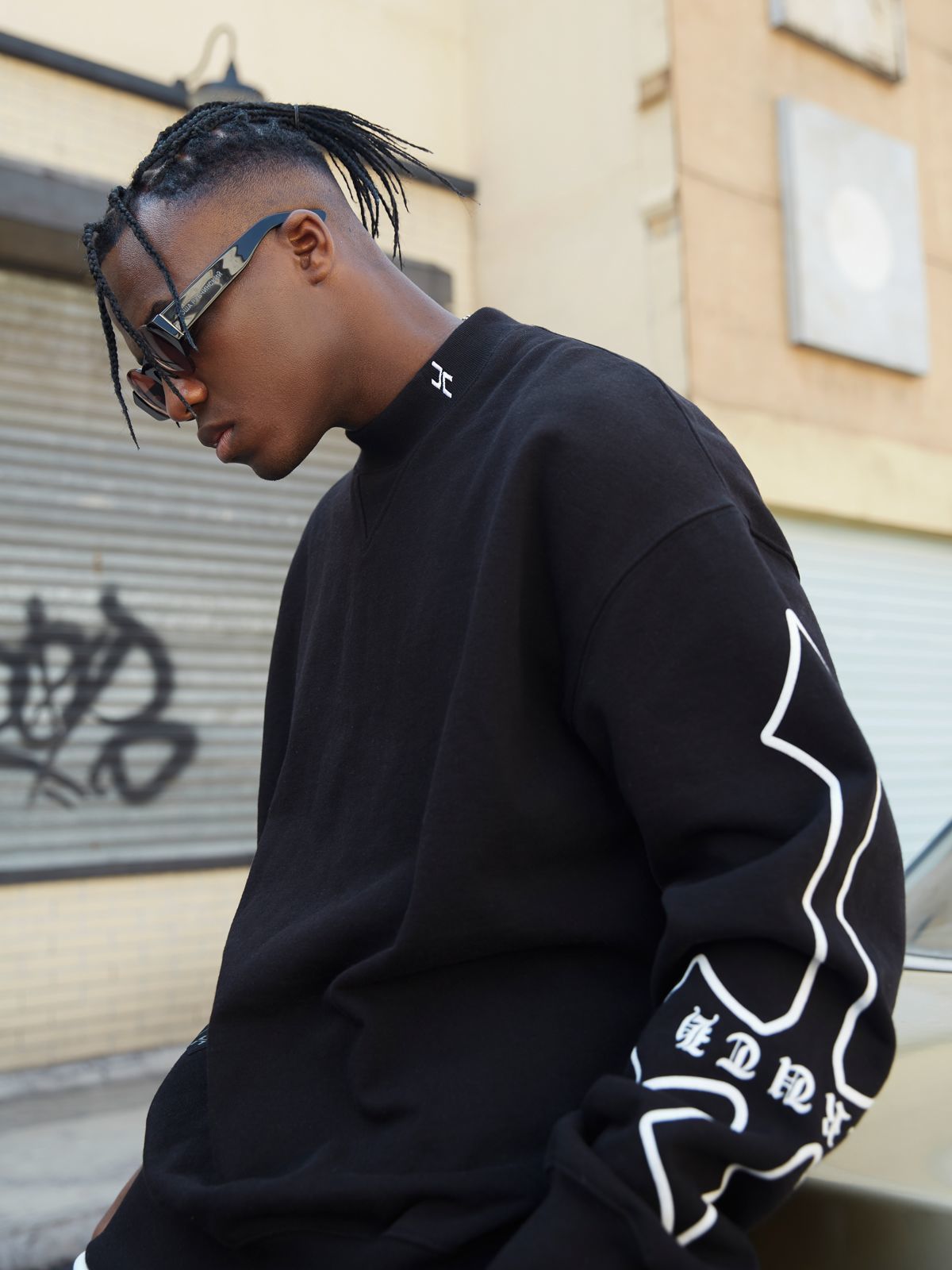 Hearts/chrome 113h Cross Foam Printing Half Collar Embroidered Sweater Loose High Street Fashion Ins Autumn and Winter Bottom Long Sleeve, Black
Hearts/chrome 113h Cross Foam Printing Half Collar Embroidered Sweater Loose High Street Fashion Ins Autumn and Winter Bottom Long Sleeve, Black