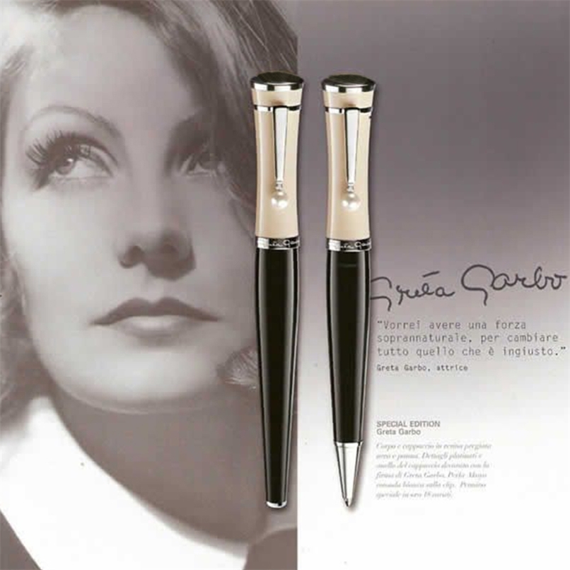 

Mon Greta Garbo Ballpoint Pen Blance Roller Ball Fountain Pens Office Stationery Promotion Gift 220226, Red