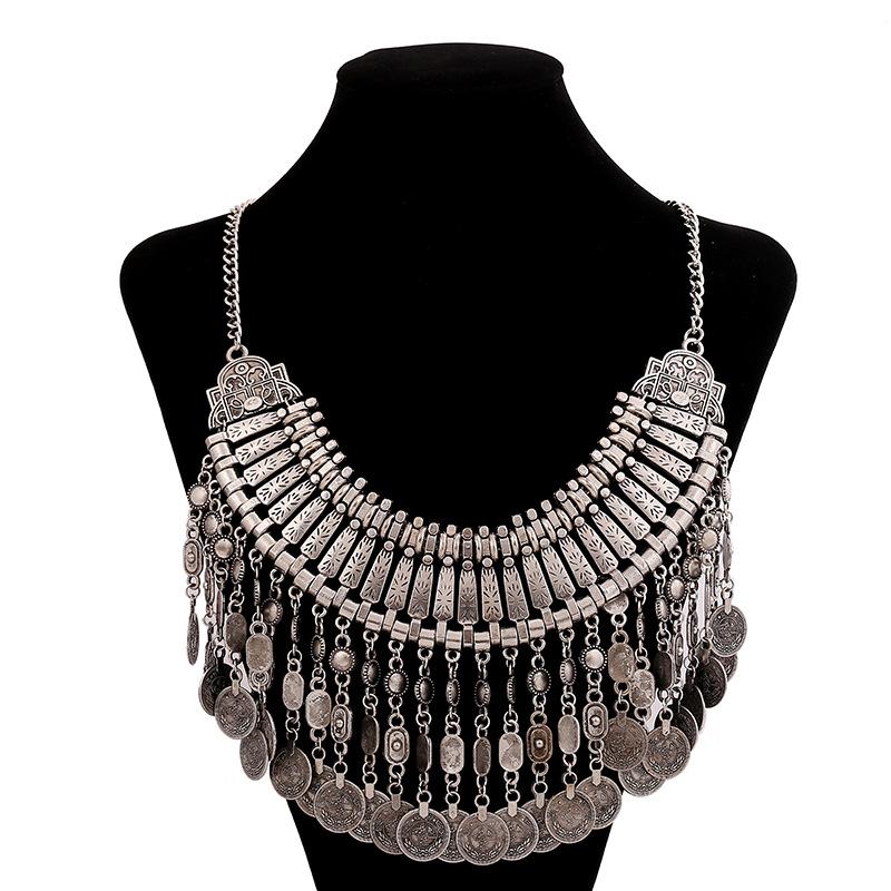 Chokers Statement Vintage Gold Color Ancient Coin Tassel Woman Necklace Chain Maxi Boho Clavicle Large Pendant Necklaces Jewelry
Chokers Statement Vintage Gold Color Ancient Coin Tassel Woman Necklace Chain Maxi Boho Clavicle Large Pendant Necklaces Jewelry