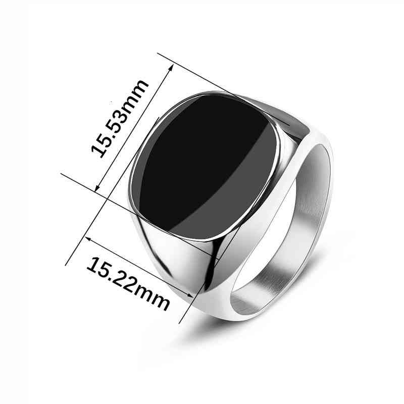 Jiayiqi Men Ring Punk Rock Smooth 316l Stainless Steel Signet for Men Hip Hop Party Jewelry Wholesale Male Wedding Anel