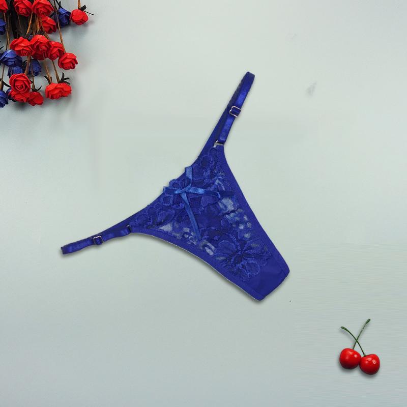 3Pcs/lots Women Sexy Thongs Panties Lace Transparent Panty See Through Erotica Lingerie Adjustable Underwear G-String T-back Women's