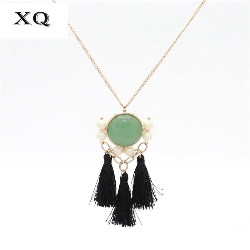 Pendant Necklaces Fashionable Women's Jewelry Lady Woman Green Stone Fringed Long Necklace Christmas Gift Accessorie
Pendant Necklaces Fashionable Women's Jewelry Lady Woman Green Stone Fringed Long Necklace Christmas Gift Accessorie