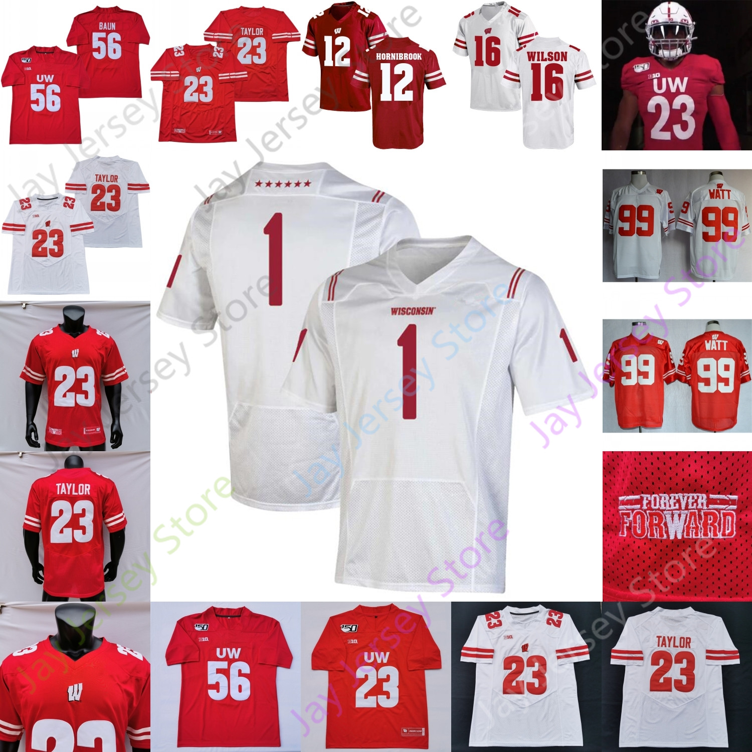 Wisconsin Badgers Football Jersey NCAA College J.J Watt Russell Wilson Jake Ferguson Danny Davis III Jack Sanborn Graham Mertz Isaac Guerendo Chez Mellusi, White i
Wisconsin Badgers Football Jersey NCAA College J.J Watt Russell Wilson Jake Ferguson Danny Davis III Jack Sanborn Graham Mertz Isaac Guerendo Chez Mellusi, White i