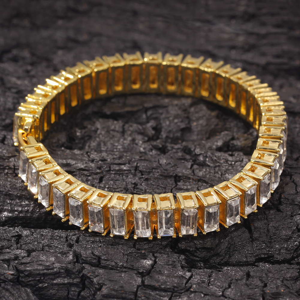Hip Hop Tennis Chain Necklace Bling White T Zircon Jewelry Mens Women Gift Silver Gold
