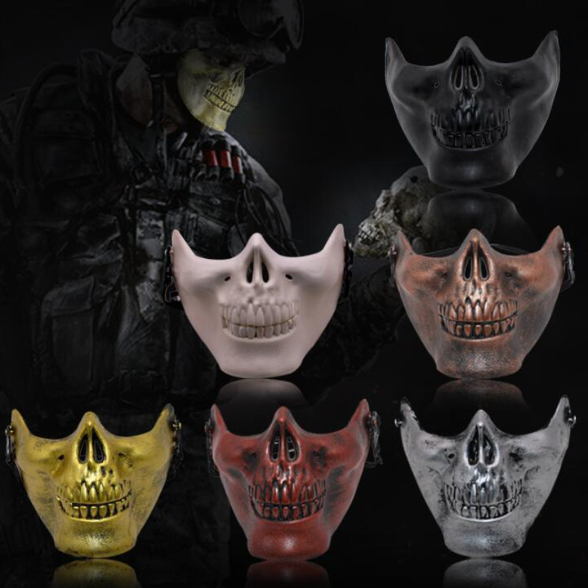 Hot Skeleton Mask Half Face Actual Combat Warrior Face Masks Halloween Party scary mask
Hot Skeleton Mask Half Face Actual Combat Warrior Face Masks Halloween Party scary mask
