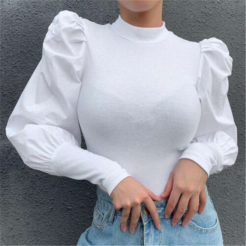 korean style puff women shirt long sleeve autumn winter office elegant lady solid o neck tee streetwear mujer, White
korean style puff women shirt long sleeve autumn winter office elegant lady solid o neck tee streetwear mujer, White