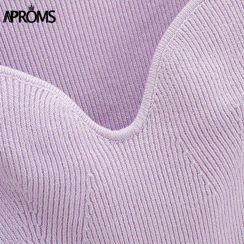 Aproms Sexy Square Neck Ribbed Knitted Sweater Women Casual Long Sleeve High Stretch Pullovers Streetwear White Soft Basic Top 211007