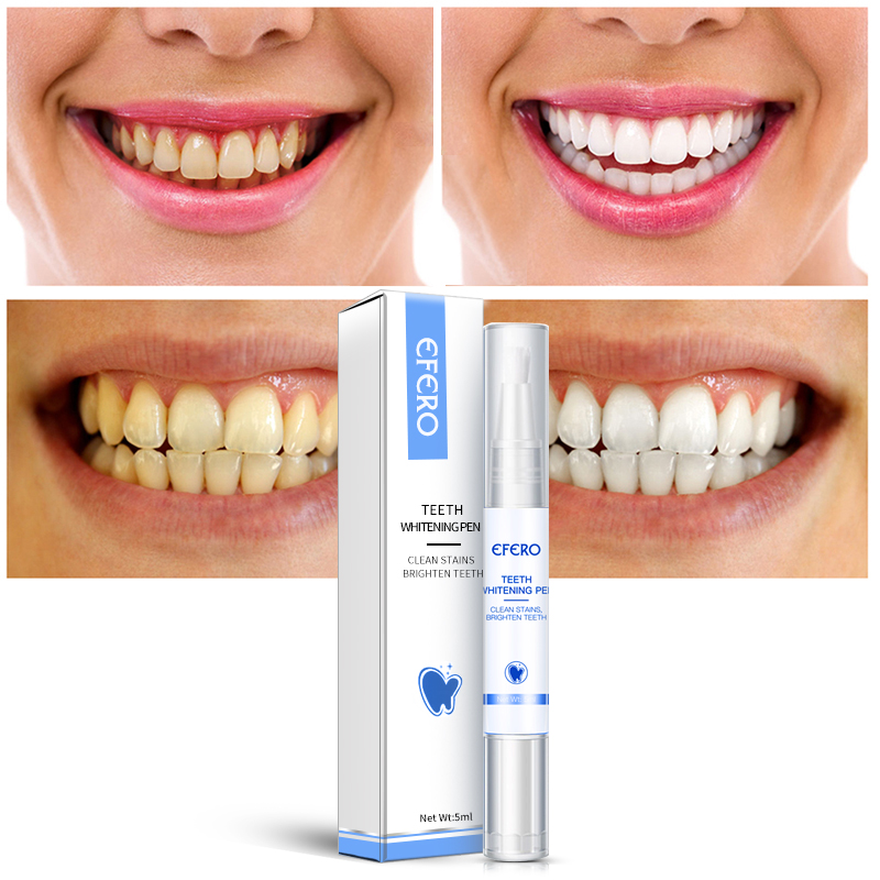 EFERO White Teeth Whitening Pen Tooth Gel Remove Tea Coffee Smoke Stains Dental Tool Fresh Oral Air Serum Dental Hygiene Pen 5ml
EFERO White Teeth Whitening Pen Tooth Gel Remove Tea Coffee Smoke Stains Dental Tool Fresh Oral Air Serum Dental Hygiene Pen 5ml