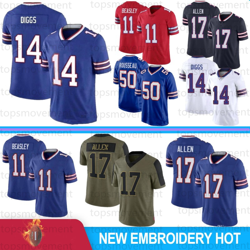 17 Josh Allen 14 Stefon Diggs Football Jerseys Buffal Tre'Davious White Bil 11 Cole Beasley Poyer Rousseau Zack Moss Gregory Rousseau Kelly 13 Gabriel Davis, Men bier
17 Josh Allen 14 Stefon Diggs Football Jerseys Buffal Tre'Davious White Bil 11 Cole Beasley Poyer Rousseau Zack Moss Gregory Rousseau Kelly 13 Gabriel Davis, Men bier