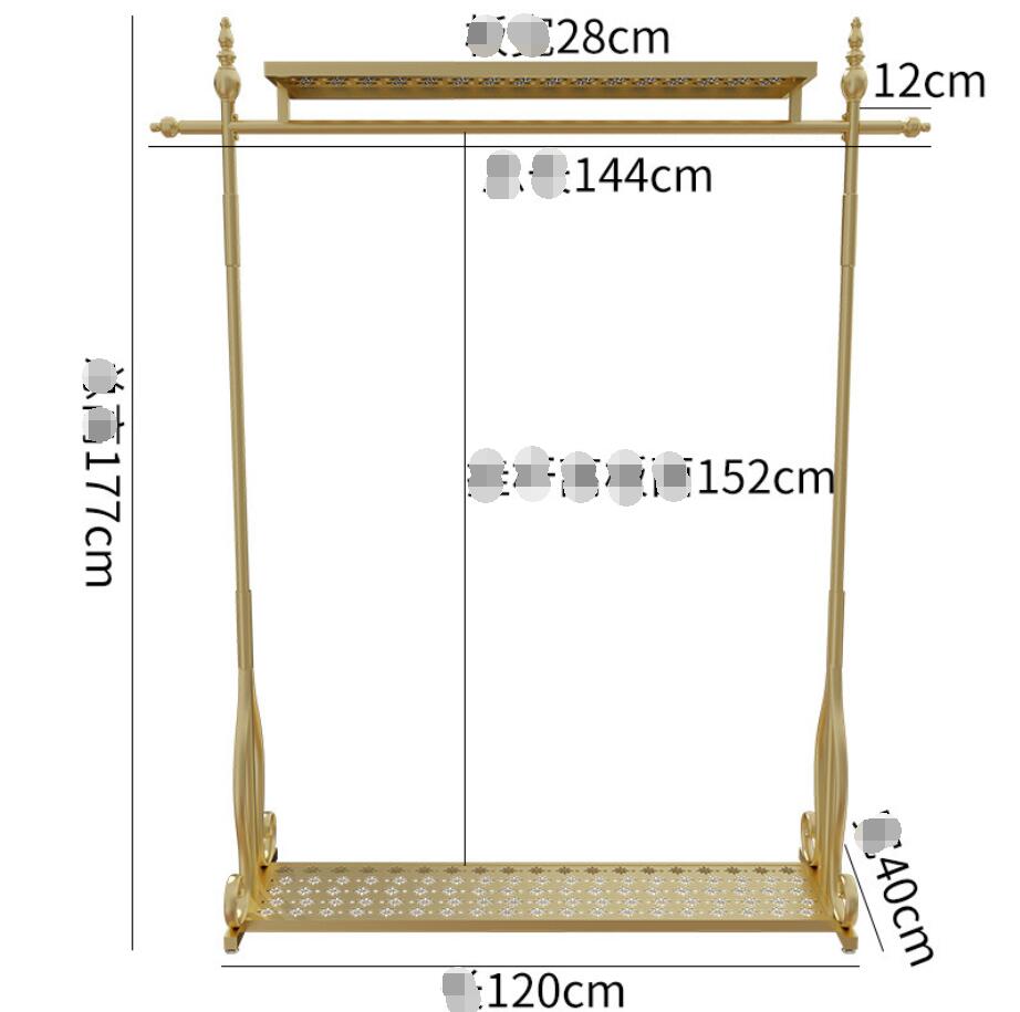 Women's clothing rack Commercial Furniture shopping mall clothes racks iron hanging cloth shelf landing custom