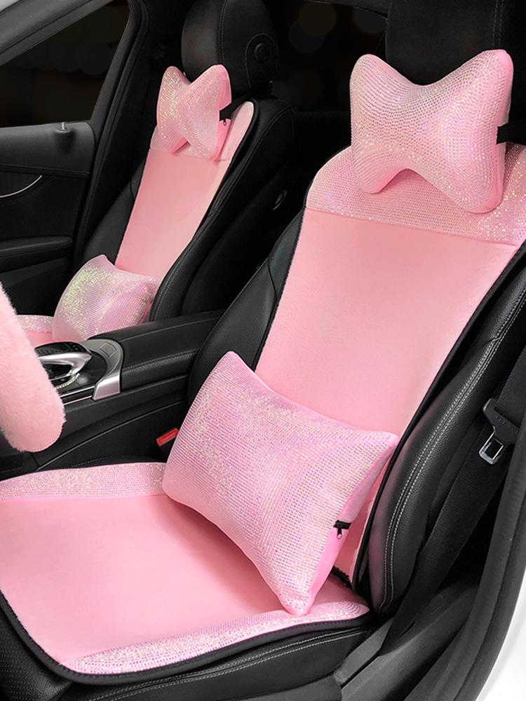 Car Seat Covers Pink Rhinestones Plush Four Seasons Universal Cushion Cover Interior Accessories
Car Seat Covers Pink Rhinestones Plush Four Seasons Universal Cushion Cover Interior Accessories