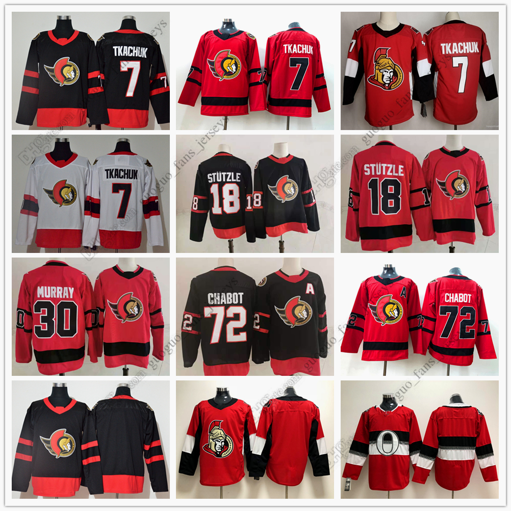 New Reverse Retro Ice Hockey Jersey 7 Brady Tkachuk 18 Tim Stutzle 30 Matt Murray 72 Thomas Chabot High Quality Jersey Size S--XXXL, Black;red
New Reverse Retro Ice Hockey Jersey 7 Brady Tkachuk 18 Tim Stutzle 30 Matt Murray 72 Thomas Chabot High Quality Jersey Size S--XXXL, Black;red
