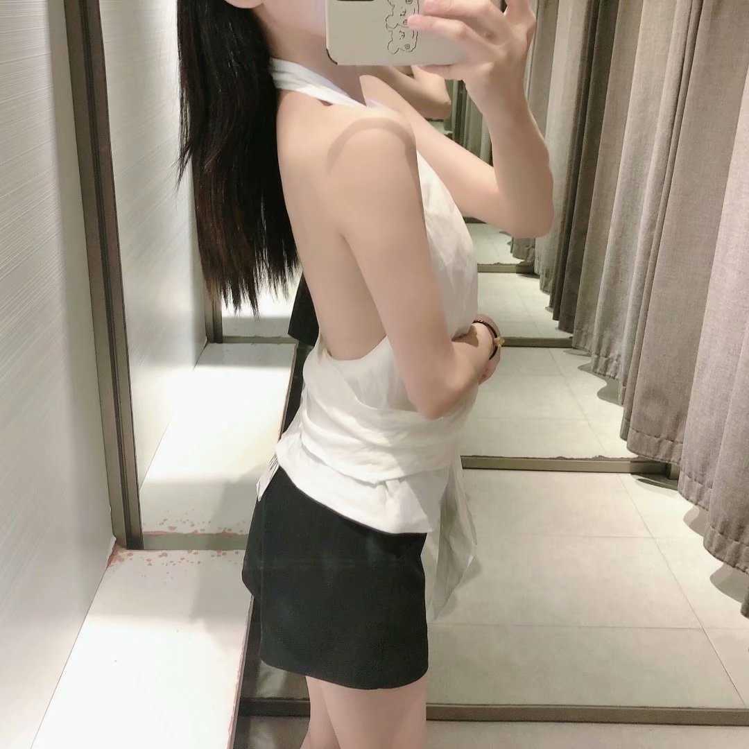 Crop Top Women Backless Casual Fashion Chic Lady Halter Top Women Summer za Top Tank Tops 210709