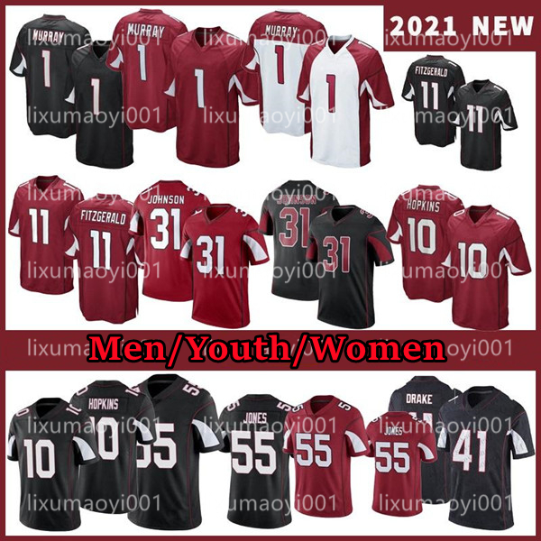 Mens Womens Youth 1 Kyler Murray Football jerseys 10 DeAndre Hopkins 99 J.J. Watt 18 AJ Green High quality stitched jersey, As
Mens Womens Youth 1 Kyler Murray Football jerseys 10 DeAndre Hopkins 99 J.J. Watt 18 AJ Green High quality stitched jersey, As
