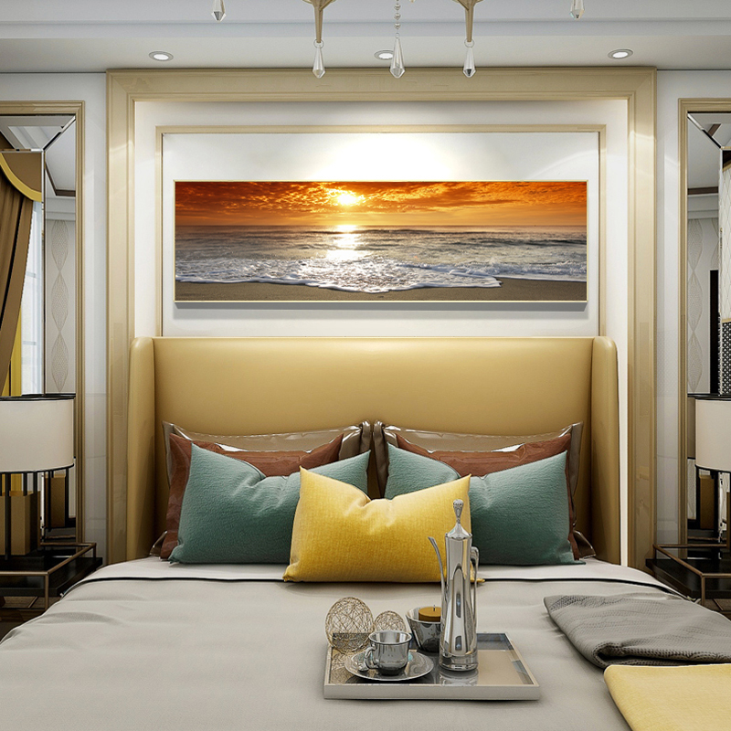 Sunset Seascape Beach Landscape Posters Natural Scenery Canvas Painting Wall Art Picture For Bedroom Decoration cuadros
