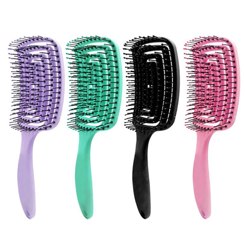 Scalp Massage large bending Combs Detangling Brush Natural Hair octopus hollow arc incense comb set X250928