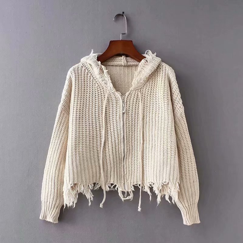 Women's Sweaters 091014 Sweater Black Beige Zipper Knitted Tops Female Casual Hole Street Wear Spring Fall Winter Clothes Women L5
Women's Sweaters 091014 Sweater Black Beige Zipper Knitted Tops Female Casual Hole Street Wear Spring Fall Winter Clothes Women L5