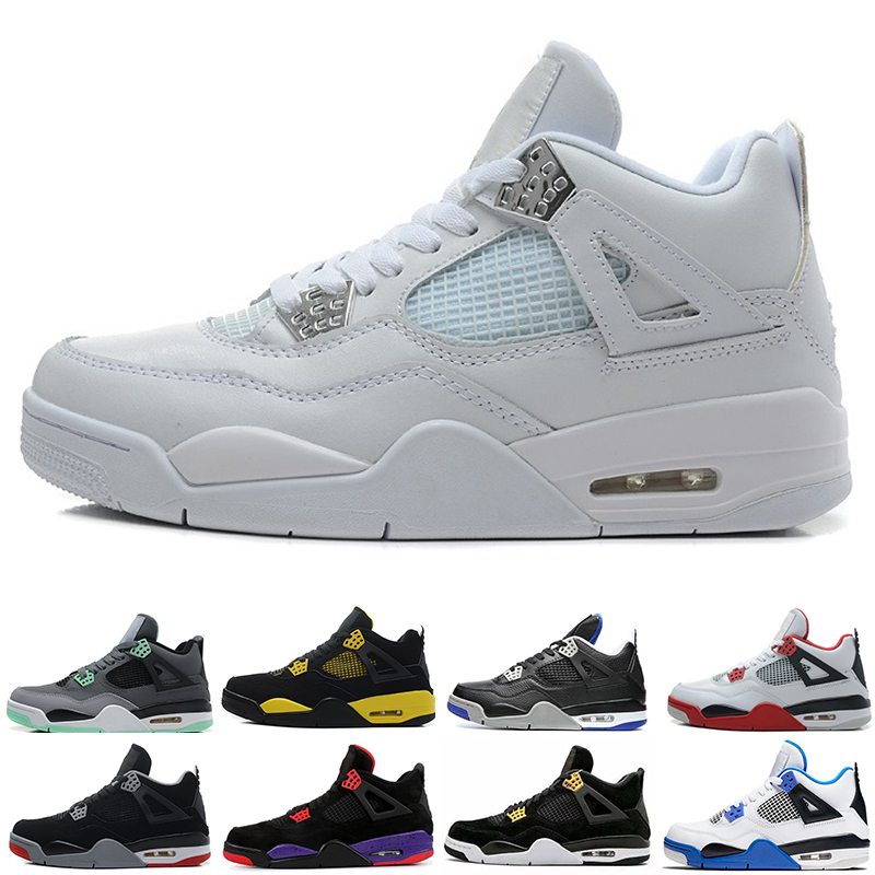 University blue paris 4 4s IV mens basketball shoes bred SE neon black cat fire red pine green starfish mushroom white cement sports sneakers, Color 1
University blue paris 4 4s IV mens basketball shoes bred SE neon black cat fire red pine green starfish mushroom white cement sports sneakers, Color 1