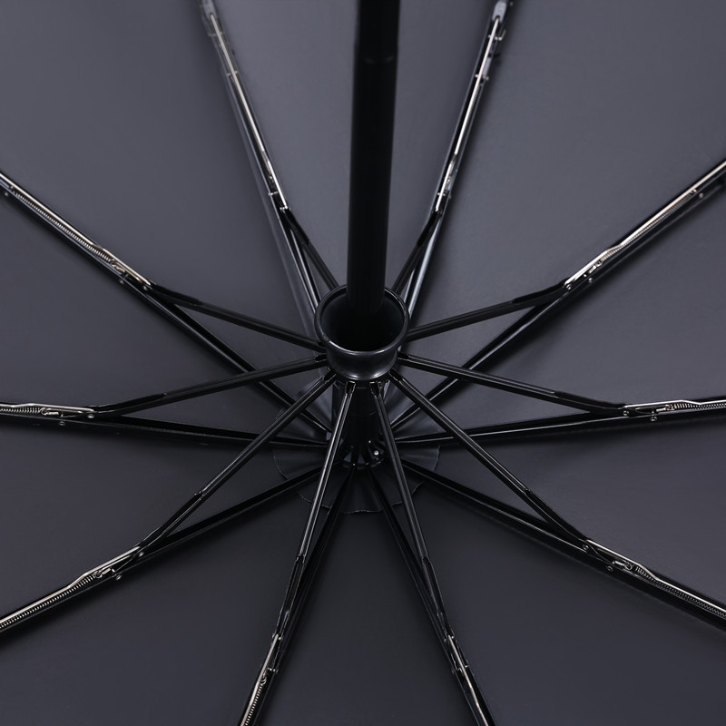 Leodauknow three folding business stripes wooden curved handle classic 10K Windproof high quality men s fully automatic umbrella 210320