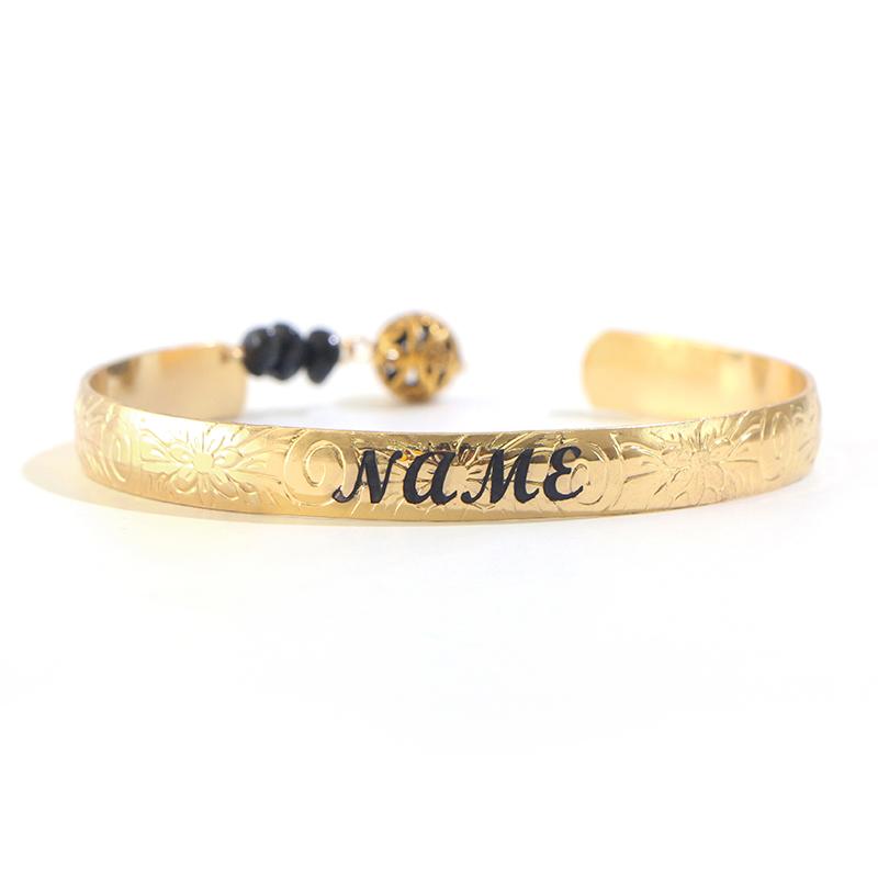 Bangle KOMI Customizable Name Polynesia Hawaiian Open Alloy Wide Face Printed Turquoises Hollow Ball Pendant Men Women Bracelets, Black
Bangle KOMI Customizable Name Polynesia Hawaiian Open Alloy Wide Face Printed Turquoises Hollow Ball Pendant Men Women Bracelets, Black