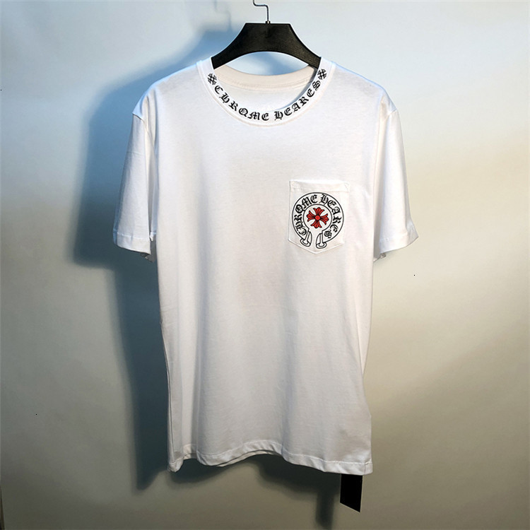 Chao Chrome/hearts Brand Chrome Croxin Neckline Letter Cross Sanskrit Short Sleeve T-shirt for Men and Women NNB4, White
Chao Chrome/hearts Brand Chrome Croxin Neckline Letter Cross Sanskrit Short Sleeve T-shirt for Men and Women NNB4, White