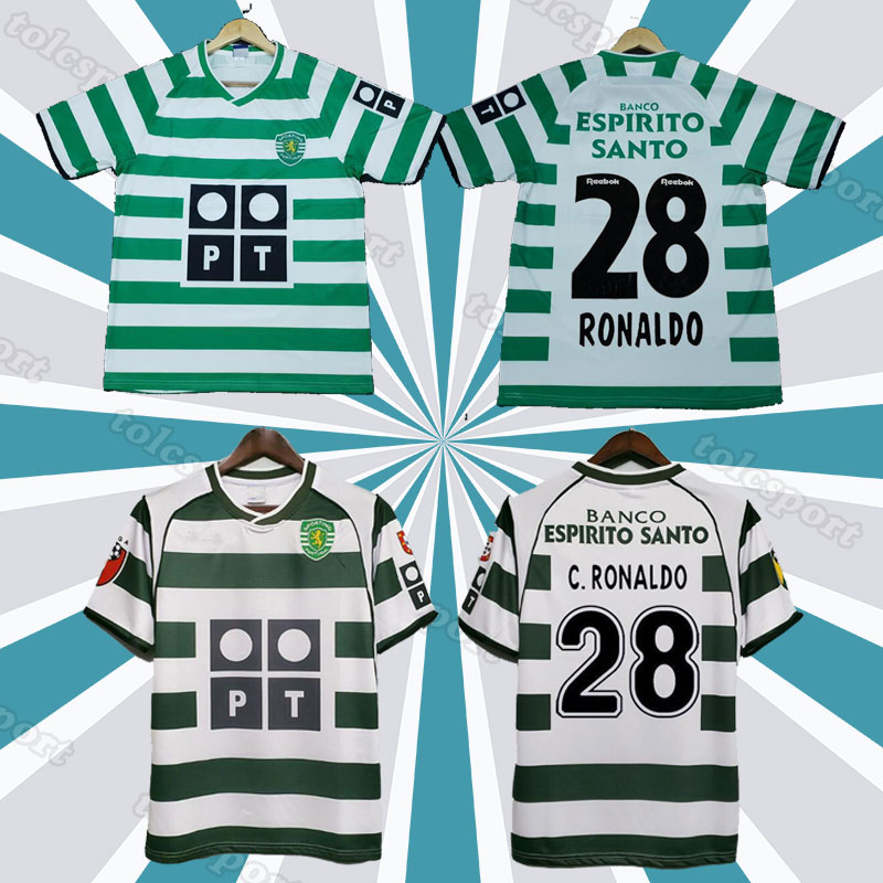 2001 2002 2003 2004 Sporting CP Lisbon retro soccer jerseys 03/04 RONALDO Classic Vintage football Sports shirts, Black;yellow
2001 2002 2003 2004 Sporting CP Lisbon retro soccer jerseys 03/04 RONALDO Classic Vintage football Sports shirts, Black;yellow