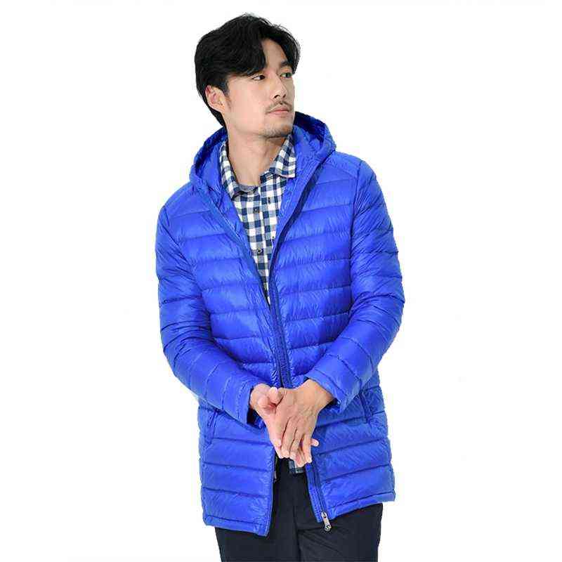 Oversize 5XL 6XL 7XL 8XL Mens Lightweight Down Jacket Autumn Winter Men's Hooded Long Casual Regular Ultrathin Men's Coat 211220