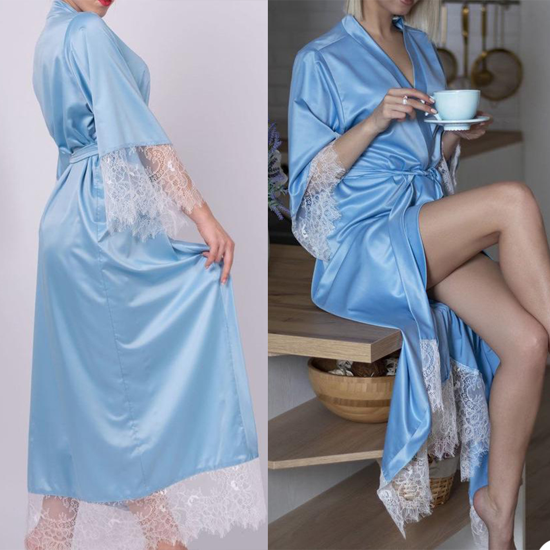 Summer Women Sleepwear Satin Silk Lace Appliques Long Sleeve Nightdress For Pregnant Wedding Party Evening Dress Wear
Summer Women Sleepwear Satin Silk Lace Appliques Long Sleeve Nightdress For Pregnant Wedding Party Evening Dress Wear