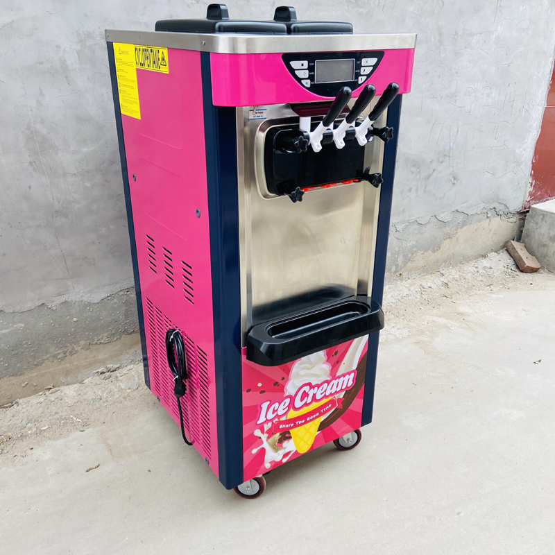 2+1 mixed flavor vertical soft ice cream machine is made of stainless steel and has a longer service life
2+1 mixed flavor vertical soft ice cream machine is made of stainless steel and has a longer service life