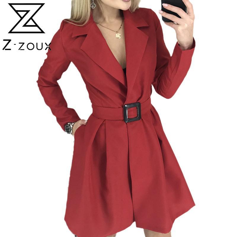 Women Dress Notched Long Sleeve Blazer Temperament Short Ladies es With Belt Girl Fashion es Autumn 210524, Red
Women Dress Notched Long Sleeve Blazer Temperament Short Ladies es With Belt Girl Fashion es Autumn 210524, Red
