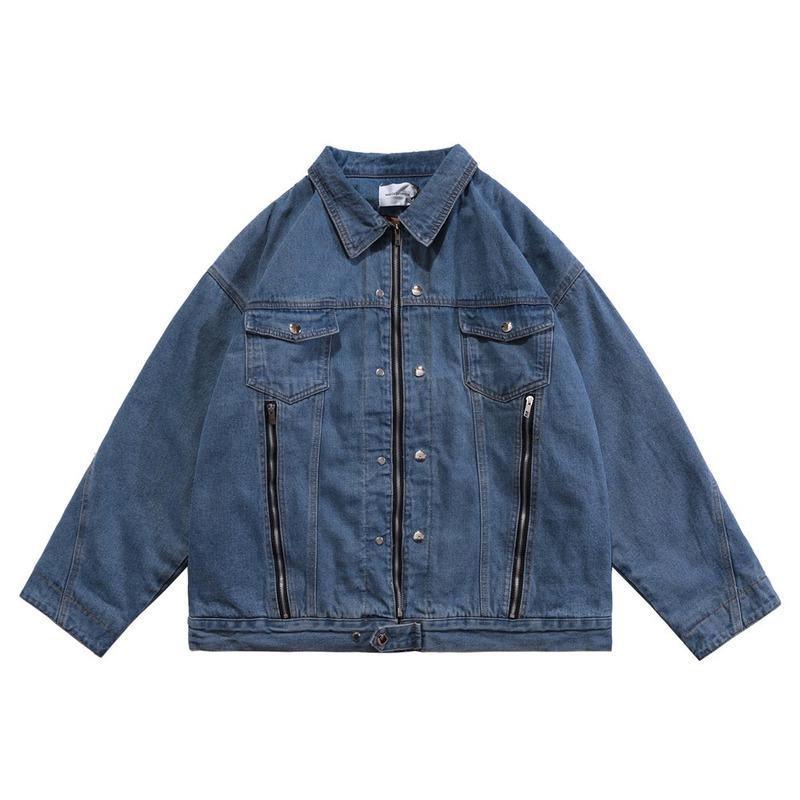 Men's Jackets Zipper Stitching Washed Denim Cotton Jacket Ins Street Fashion Brand Loose Lapel Thickened, Black;brown
Men's Jackets Zipper Stitching Washed Denim Cotton Jacket Ins Street Fashion Brand Loose Lapel Thickened, Black;brown