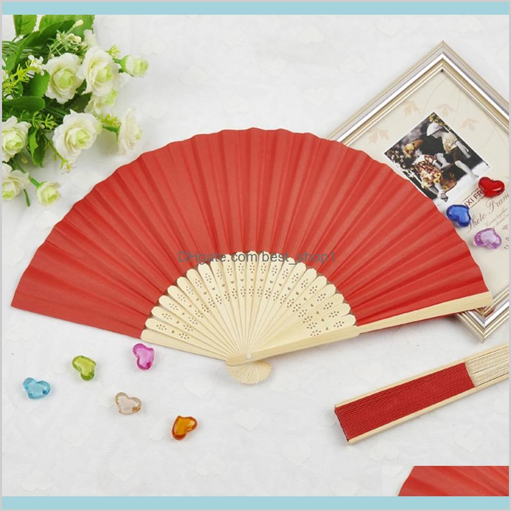 Home Garden Festive Event Favor 50Pcs Personalised Engraved Folding Hand Paper Fan Fold Vintage Fans Outdoor Wedding Baby Shower 9