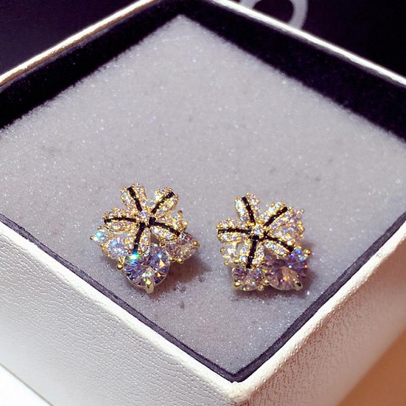 Stud Fashion Fine 14K Real Gold Crystal Flower Plant Water Droplets Earrings For Women Girl Jewelry Zircon S925 Silver Needle
Stud Fashion Fine 14K Real Gold Crystal Flower Plant Water Droplets Earrings For Women Girl Jewelry Zircon S925 Silver Needle