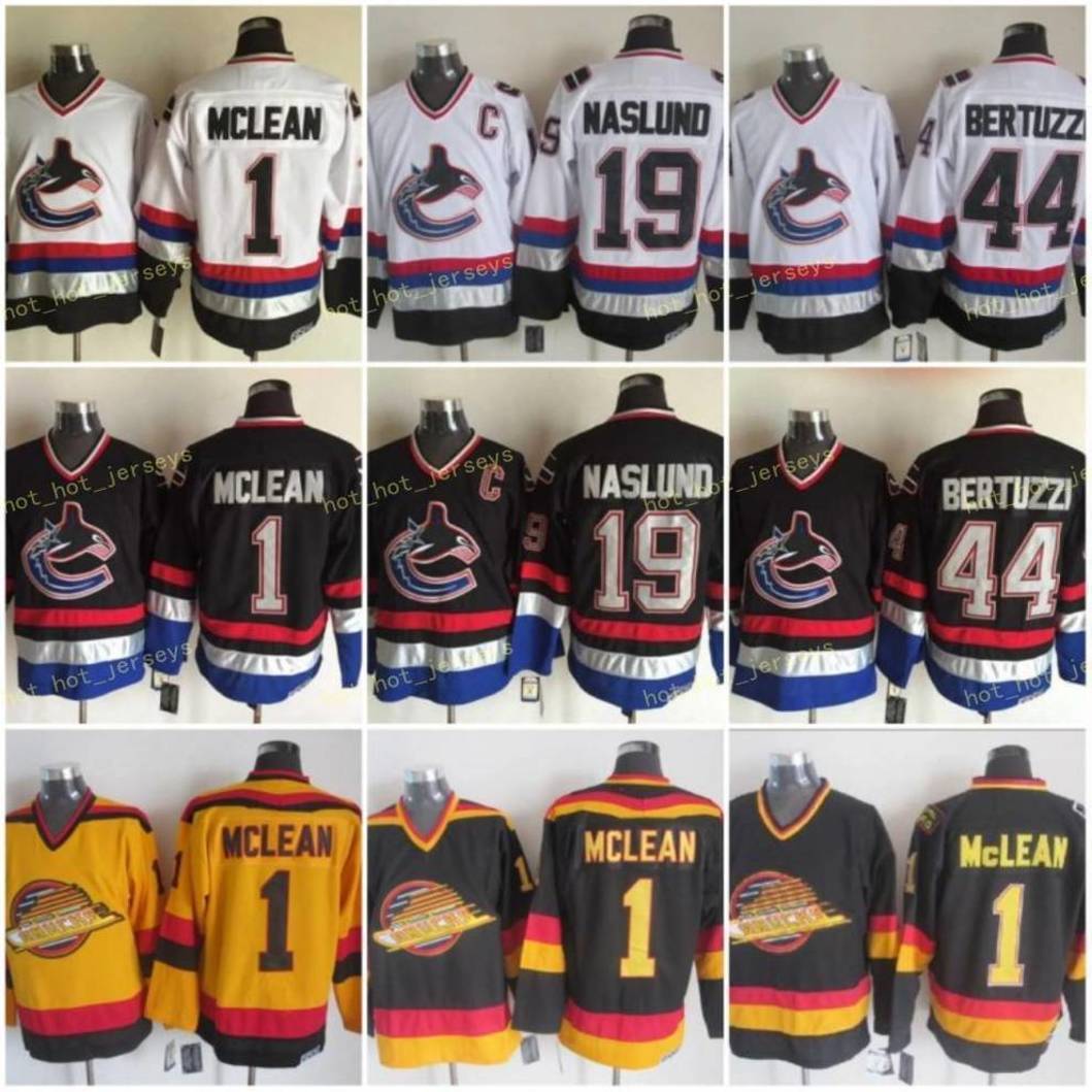Vancouver 1 Kirk Mclean Hockey Jersey Canucks Men 19 Markus Naslund 44 Todd Bertuzzi Stitched Vintage CCM Classic Black Yellow White, Black;red
Vancouver 1 Kirk Mclean Hockey Jersey Canucks Men 19 Markus Naslund 44 Todd Bertuzzi Stitched Vintage CCM Classic Black Yellow White, Black;red