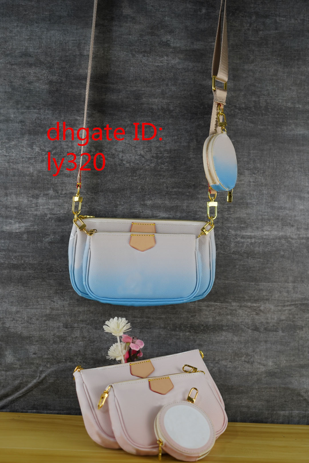 ly320 Top Quality 3 pcs set women Shoulder Bags favorite Crossbody Purse Messenger Handbags designer lady with good leather and Dust bag 1, Pink
ly320 Top Quality 3 pcs set women Shoulder Bags favorite Crossbody Purse Messenger Handbags designer lady with good leather and Dust bag 1, Pink