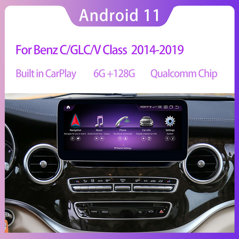 10.25" Qualcomm Android 11 6G RAM 128G ROM Car Radio GPS Navigation Bluetooth WiFi Head Unit Screen for Mercedes Benz GLC Class S205 W205 2014-2018
10.25" Qualcomm Android 11 6G RAM 128G ROM Car Radio GPS Navigation Bluetooth WiFi Head Unit Screen for Mercedes Benz GLC Class S205 W205 2014-2018