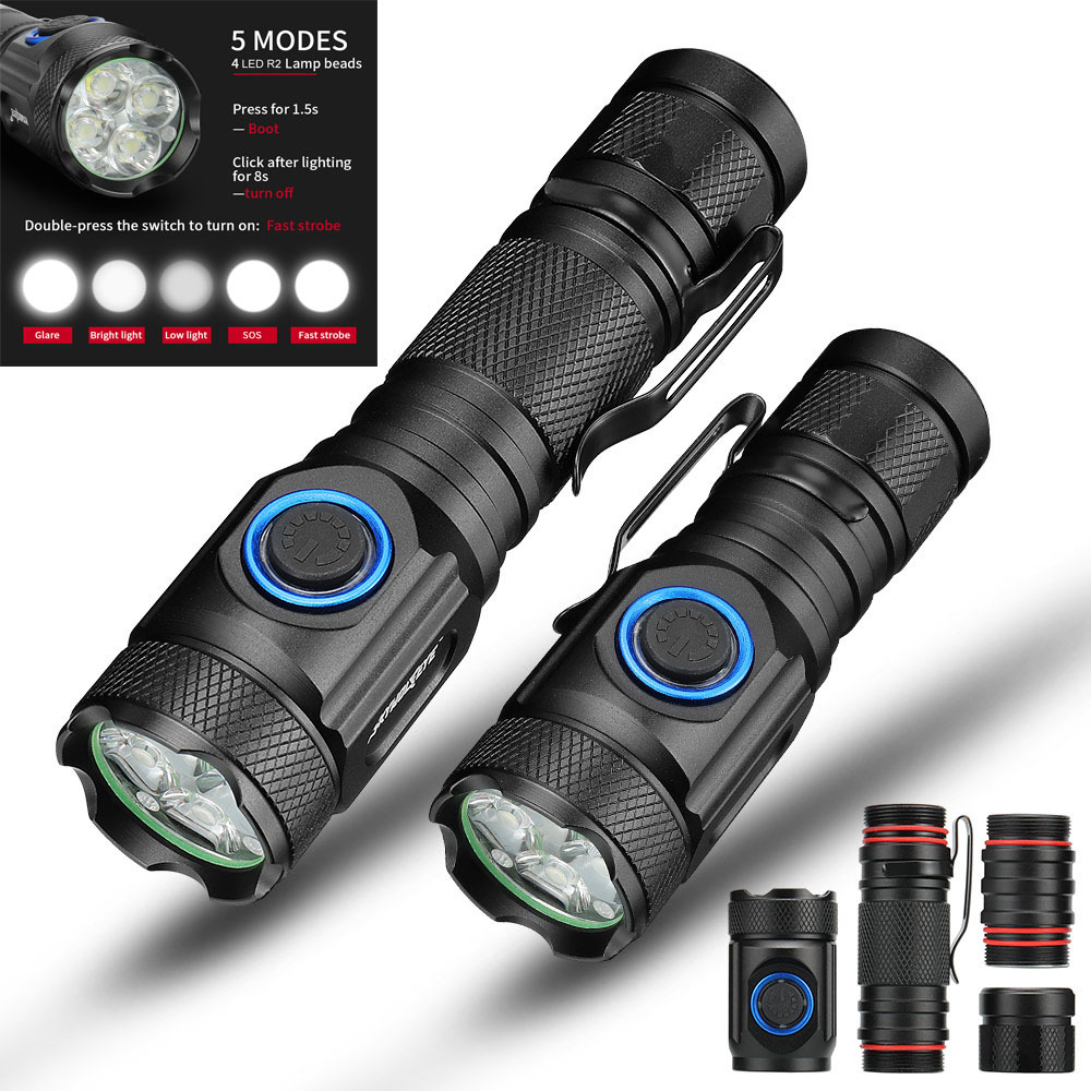 80000LM powerful mini tactical led flashlight usb cree XML-R2 led torch waterproof 16340 or 18650 battery USB rechargeable 210322
80000LM powerful mini tactical led flashlight usb cree XML-R2 led torch waterproof 16340 or 18650 battery USB rechargeable 210322