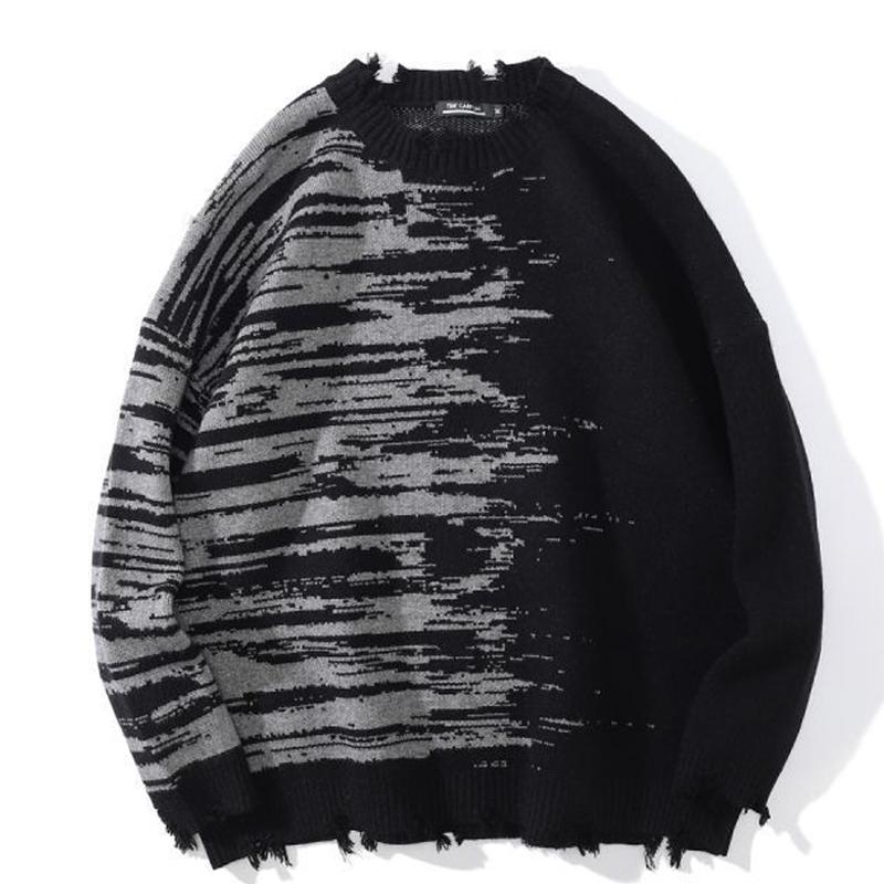 Men's Sweaters Street Fashion Hole Couple Sweater 2021 Winter Long Sleeve Loose Black Pullover Casual O-neck Knitted Jumper, White;black
Men's Sweaters Street Fashion Hole Couple Sweater 2021 Winter Long Sleeve Loose Black Pullover Casual O-neck Knitted Jumper, White;black