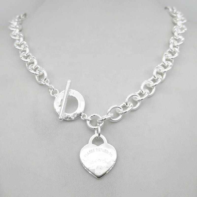 Design Man Women Fashion Necklace Pendant Chain Necklace S925 Sterling Silver Key Return to heart love brand Pendant Charm With Box
Design Man Women Fashion Necklace Pendant Chain Necklace S925 Sterling Silver Key Return to heart love brand Pendant Charm With Box
