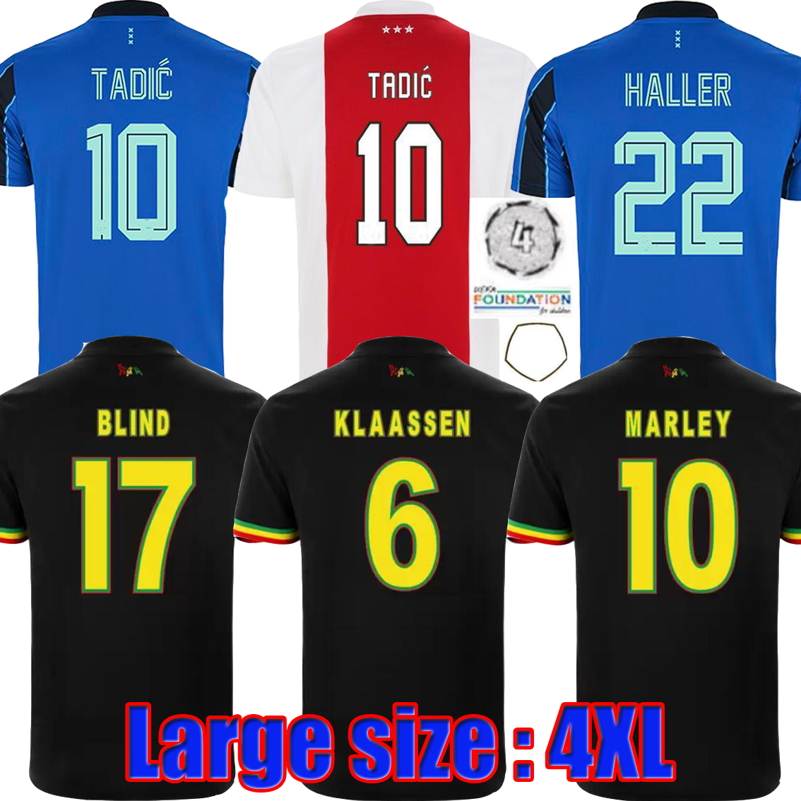 21 22 Bob Marley Soccer Jersey TADIC BERGHUIS HALLER Third black Kit BLIND PROMES NERES CRUYFF KLAASSEN GRAVENBERCH 2022 football shirt men, Black;yellow
21 22 Bob Marley Soccer Jersey TADIC BERGHUIS HALLER Third black Kit BLIND PROMES NERES CRUYFF KLAASSEN GRAVENBERCH 2022 football shirt men, Black;yellow