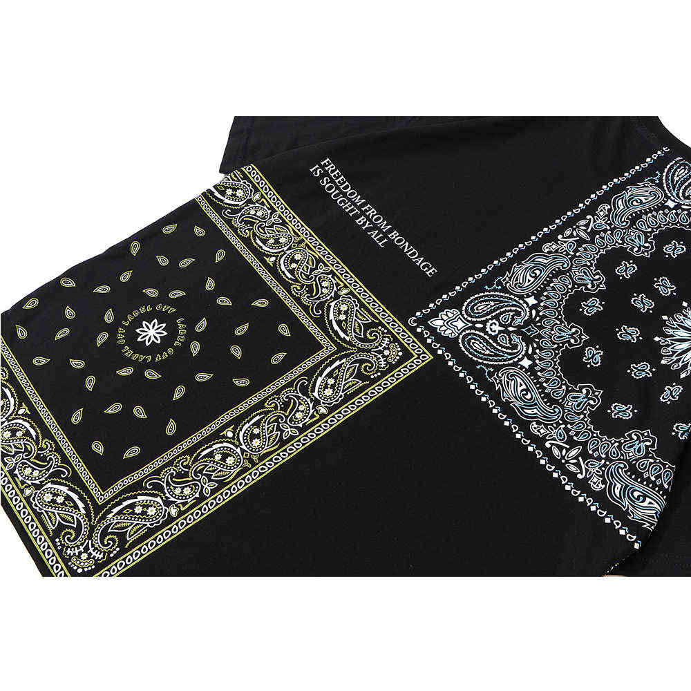 Bandana Hiphop Tshirt Men Women Round Neck Hipster Men's T-shirt Couple Tee Shirts 210603
