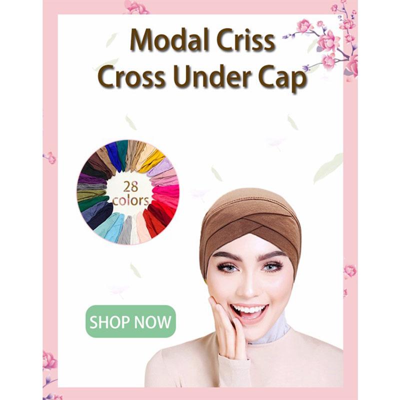 Scarves Arrival Fashion Muslim Underscarf Women Stretchy Turban Hat Forehead Cross Head Wrap Model Hijab Cap Solid Soft Headscarf 
Scarves Arrival Fashion Muslim Underscarf Women Stretchy Turban Hat Forehead Cross Head Wrap Model Hijab Cap Solid Soft Headscarf